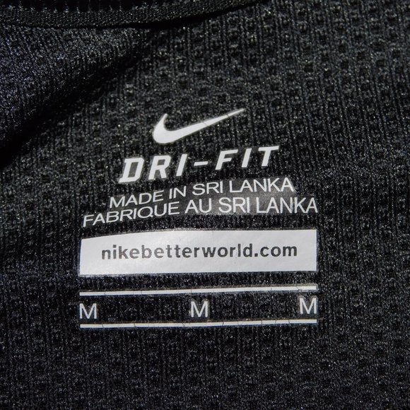 Nike Dry-Fit Womens M Gray White Black Fitted Workout Tank Top Fitted Shelf Bra - Picture 2 of 10